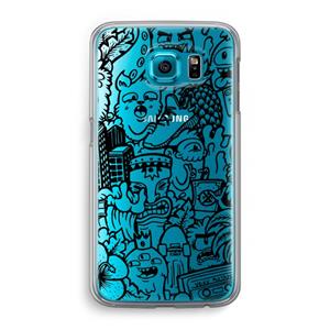 CaseCompany Vexx Black Mixtape: Samsung Galaxy S6 Transparant Hoesje