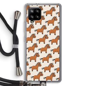 CaseCompany Pony: Samsung Galaxy A42 5G Transparant Hoesje met koord