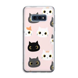 CaseCompany Katten: Samsung Galaxy S10e Transparant Hoesje
