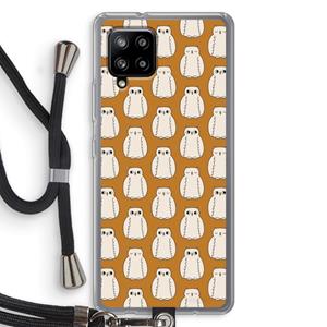 CaseCompany Uilen: Samsung Galaxy A42 5G Transparant Hoesje met koord