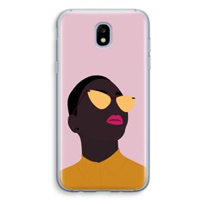 CaseCompany Yellow glasses: Samsung Galaxy J5 (2017) Transparant Hoesje