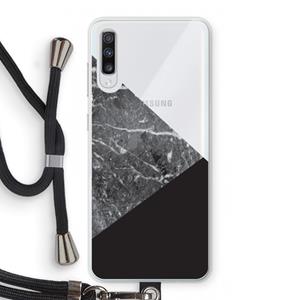 CaseCompany Combinatie marmer: Samsung Galaxy A70 Transparant Hoesje met koord