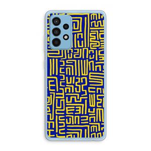 CaseCompany Majorelle Blue Print: Samsung Galaxy A52 Transparant Hoesje