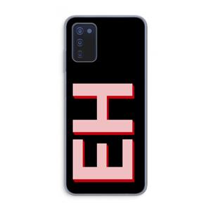 CaseCompany Monogram: Samsung Galaxy A03s Transparant Hoesje