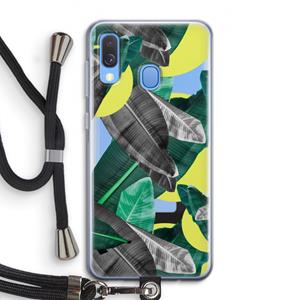 CaseCompany Fantasie jungle: Samsung Galaxy A40 Transparant Hoesje met koord