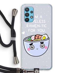 CaseCompany I'm A Hopeless Ramen-Tic For You: Samsung Galaxy A32 4G Transparant Hoesje met koord