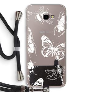 CaseCompany Tiny Bugs: Samsung Galaxy J4 Plus Transparant Hoesje met koord