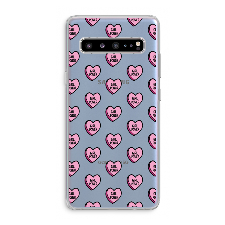 CaseCompany GIRL POWER: Samsung Galaxy S10 5G Transparant Hoesje