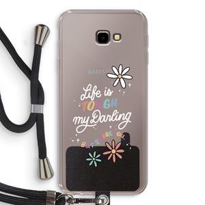 CaseCompany Tough Life: Samsung Galaxy J4 Plus Transparant Hoesje met koord