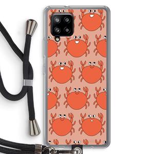 CaseCompany Krab: Samsung Galaxy A42 5G Transparant Hoesje met koord