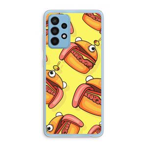CaseCompany Hamburger: Samsung Galaxy A52 Transparant Hoesje