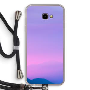 CaseCompany Sunset pastel: Samsung Galaxy J4 Plus Transparant Hoesje met koord