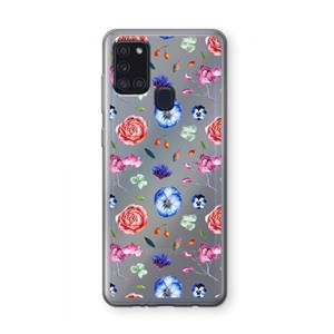 CaseCompany Bloemetjes: Samsung Galaxy A21s Transparant Hoesje