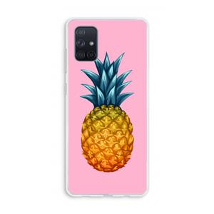 CaseCompany Grote ananas: Galaxy A71 Transparant Hoesje