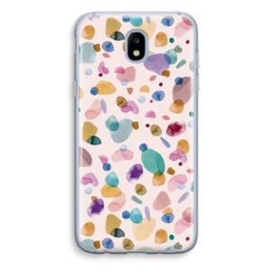 CaseCompany Terrazzo Memphis Pink: Samsung Galaxy J5 (2017) Transparant Hoesje