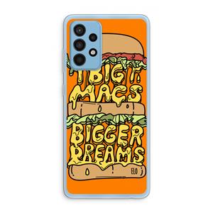 CaseCompany Big Macs Bigger Dreams: Samsung Galaxy A52 Transparant Hoesje