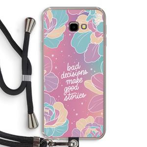 CaseCompany Good stories: Samsung Galaxy J4 Plus Transparant Hoesje met koord