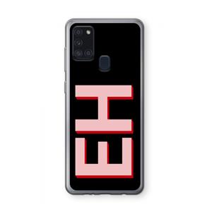 CaseCompany Monogram: Samsung Galaxy A21s Transparant Hoesje