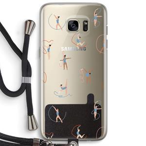 CaseCompany Dancing #3: Samsung Galaxy S7 Edge Transparant Hoesje met koord