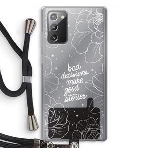 CaseCompany Good stories: Samsung Galaxy Note 20 / Note 20 5G Transparant Hoesje met koord