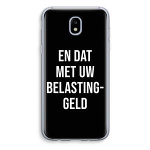 CaseCompany Belastinggeld - Zwart: Samsung Galaxy J5 (2017) Transparant Hoesje