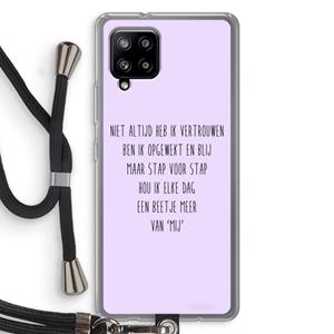 CaseCompany Zelfvertrouwen: Samsung Galaxy A42 5G Transparant Hoesje met koord