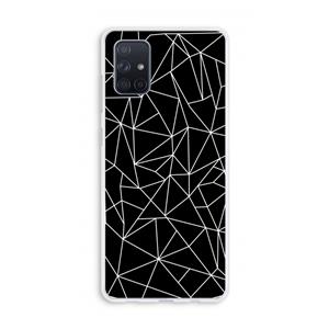 CaseCompany Geometrische lijnen wit: Galaxy A71 Transparant Hoesje