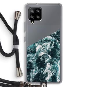 CaseCompany Zee golf: Samsung Galaxy A42 5G Transparant Hoesje met koord