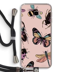 CaseCompany Tiny Bugs: Samsung Galaxy J4 Plus Transparant Hoesje met koord