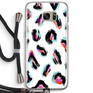 CaseCompany Cheetah color: Samsung Galaxy S7 Edge Transparant Hoesje met koord