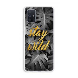CaseCompany Stay wild: Galaxy A71 Transparant Hoesje