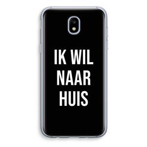 CaseCompany Ik wil naar huis - Zwart: Samsung Galaxy J5 (2017) Transparant Hoesje
