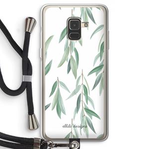 CaseCompany Branch up your life: Samsung Galaxy A8 (2018) Transparant Hoesje met koord