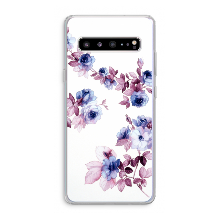 CaseCompany Waterverf bloemen: Samsung Galaxy S10 5G Transparant Hoesje