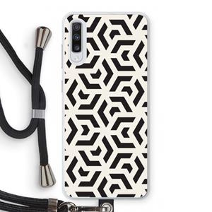 CaseCompany Crazy pattern: Samsung Galaxy A70 Transparant Hoesje met koord