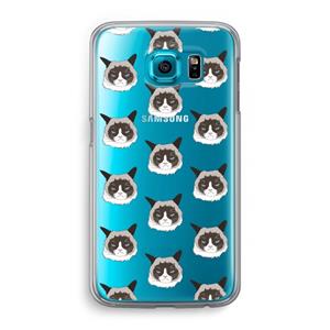 CaseCompany It's a Purrr Case: Samsung Galaxy S6 Transparant Hoesje