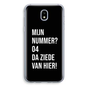 CaseCompany Da ziede van hier - Zwart: Samsung Galaxy J5 (2017) Transparant Hoesje