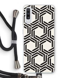 CaseCompany Geometrisch patroon: Samsung Galaxy A70 Transparant Hoesje met koord