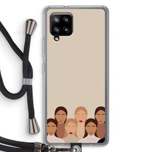 CaseCompany Girls girls girls: Samsung Galaxy A42 5G Transparant Hoesje met koord