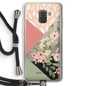 CaseCompany Sweet heaven geometrics: Samsung Galaxy A8 (2018) Transparant Hoesje met koord