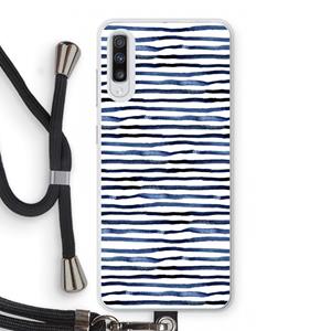 CaseCompany Verrassende lijnen: Samsung Galaxy A70 Transparant Hoesje met koord