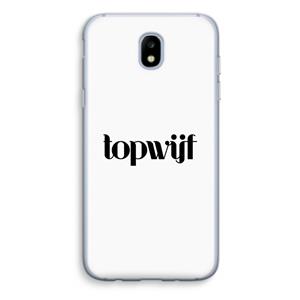 CaseCompany Topwijf Wit: Samsung Galaxy J5 (2017) Transparant Hoesje