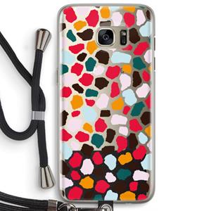 CaseCompany Colored Giraffe: Samsung Galaxy S7 Edge Transparant Hoesje met koord