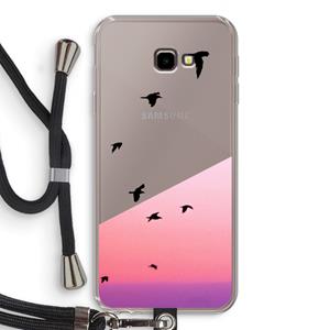 CaseCompany Fly away: Samsung Galaxy J4 Plus Transparant Hoesje met koord