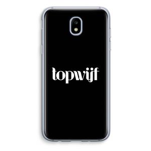 CaseCompany Topwijf Zwart: Samsung Galaxy J5 (2017) Transparant Hoesje