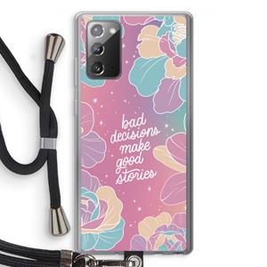 CaseCompany Good stories: Samsung Galaxy Note 20 / Note 20 5G Transparant Hoesje met koord