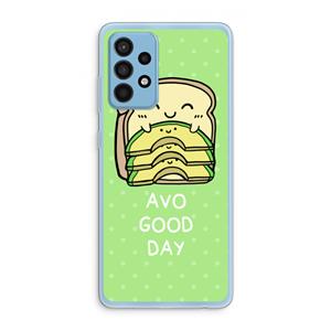 CaseCompany Avo Good Day: Samsung Galaxy A52 Transparant Hoesje