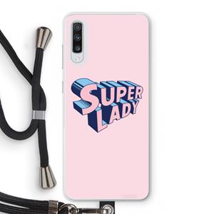 CaseCompany Superlady: Samsung Galaxy A70 Transparant Hoesje met koord
