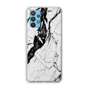 CaseCompany Witte marmer 2: Samsung Galaxy A32 4G Transparant Hoesje