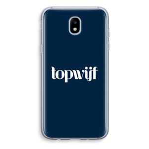 CaseCompany Topwijf Navy: Samsung Galaxy J5 (2017) Transparant Hoesje